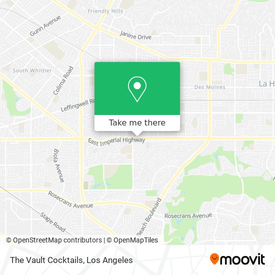 The Vault Cocktails map