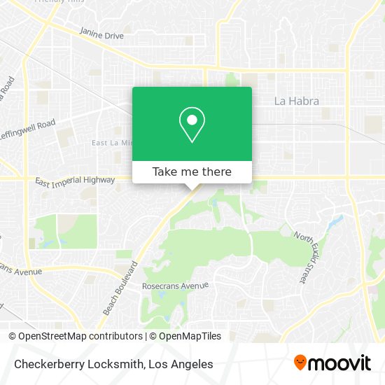 Checkerberry Locksmith map