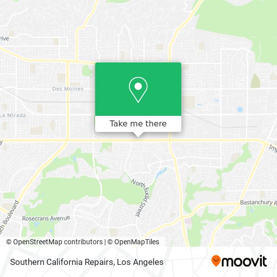 Mapa de Southern California Repairs