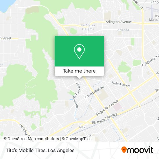 Tito's Mobile Tires map