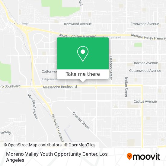 Mapa de Moreno Valley Youth Opportunity Center