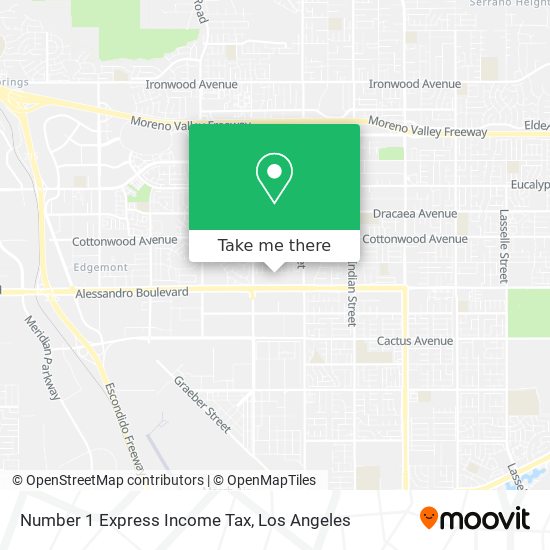 Number 1 Express Income Tax map
