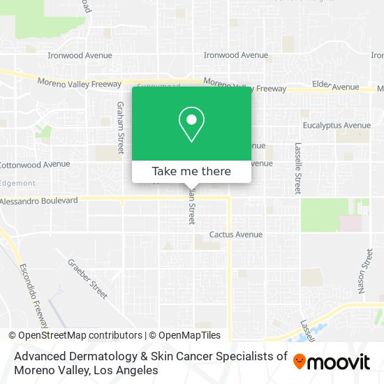 Mapa de Advanced Dermatology & Skin Cancer Specialists of Moreno Valley