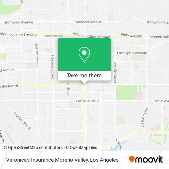 Veronica's Insurance Moreno Valley map