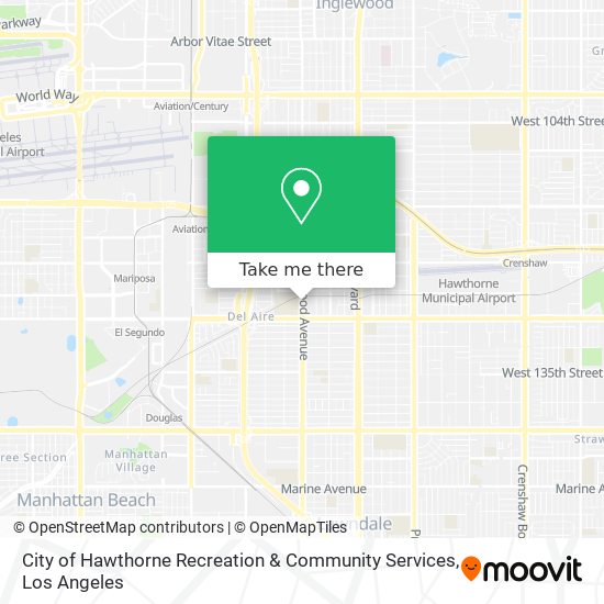 Mapa de City of Hawthorne Recreation & Community Services