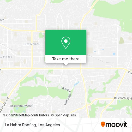 La Habra Roofing map