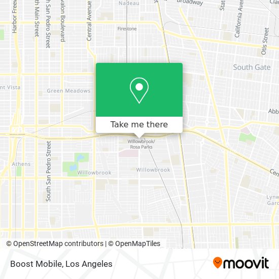 Mapa de Boost Mobile