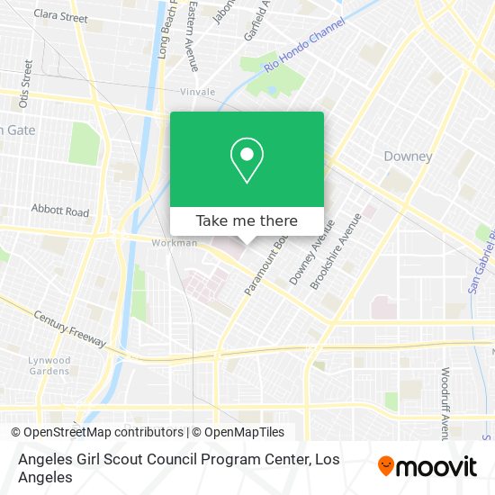 Mapa de Angeles Girl Scout Council Program Center