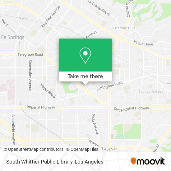 South Whittier Public Library map