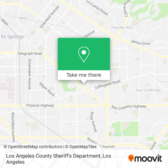 Los Angeles County Sheriff's Department map