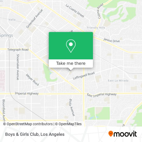 Boys & Girls Club map