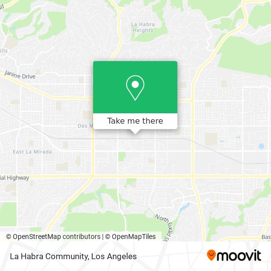 La Habra Community map