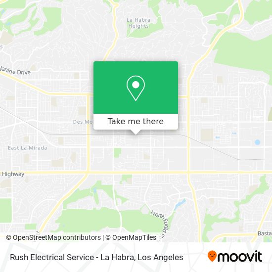 Mapa de Rush Electrical Service - La Habra