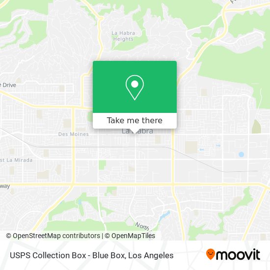 USPS Collection Box - Blue Box map