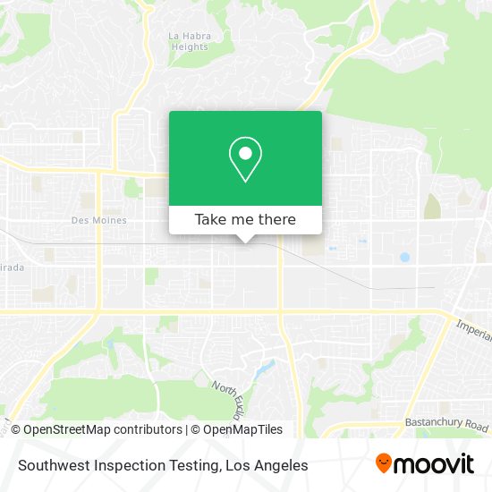 Southwest Inspection Testing map