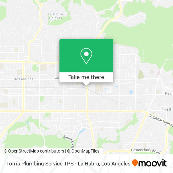 Mapa de Tom's Plumbing Service TPS - La Habra