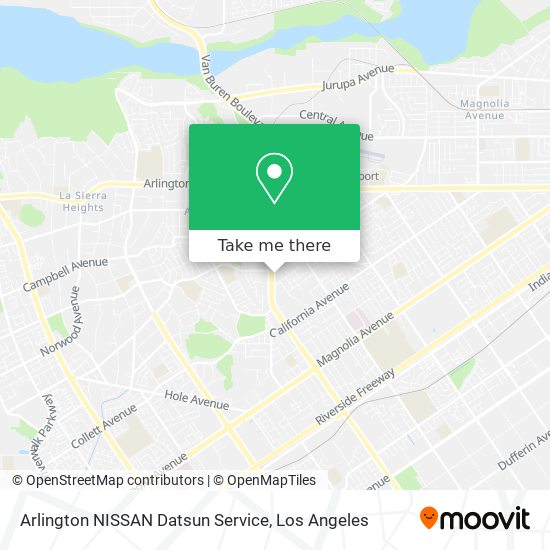 Arlington NISSAN Datsun Service map