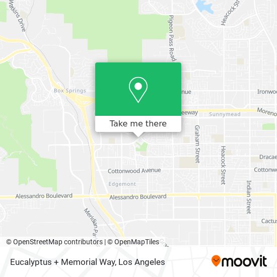 Eucalyptus + Memorial Way map