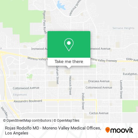 Mapa de Rojas Rodolfo MD - Moreno Valley Medical Offices