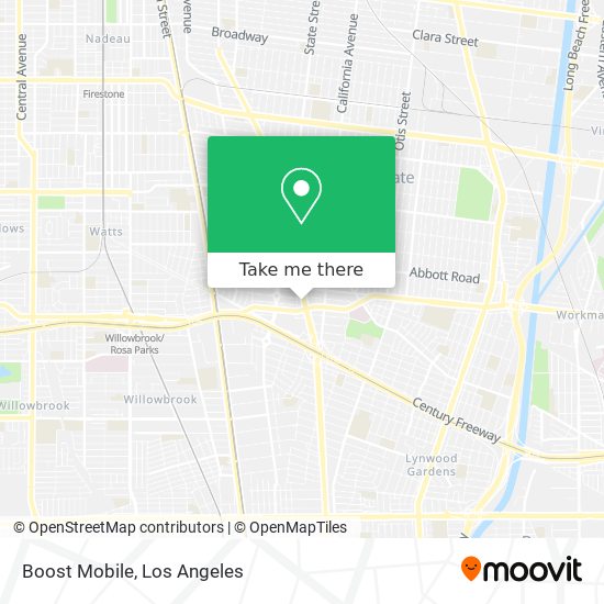 Mapa de Boost Mobile