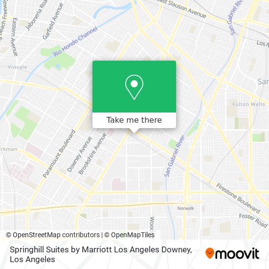 Mapa de Springhill Suites by Marriott Los Angeles Downey