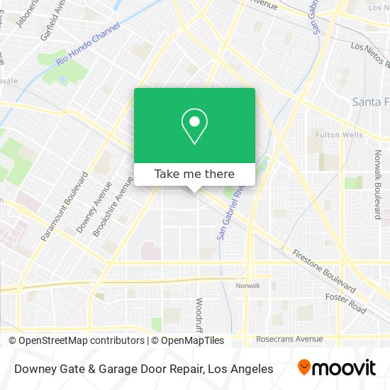 Mapa de Downey Gate & Garage Door Repair