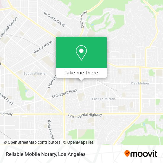 Reliable Mobile Notary map