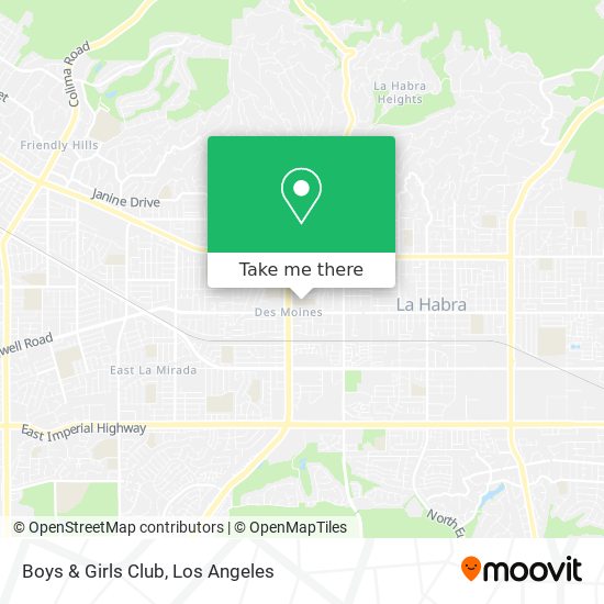 Mapa de Boys & Girls Club