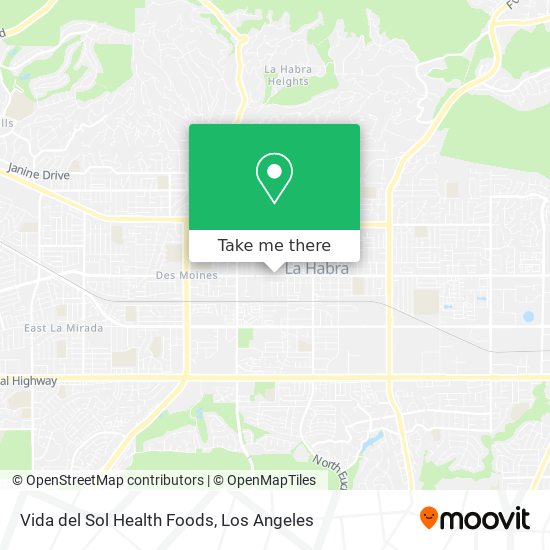 Vida del Sol Health Foods map