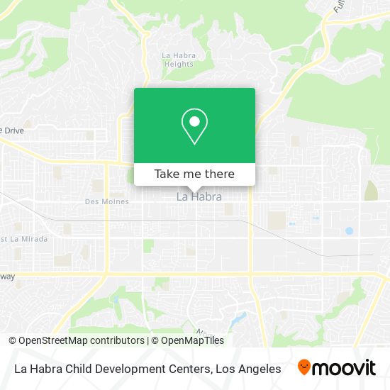 Mapa de La Habra Child Development Centers