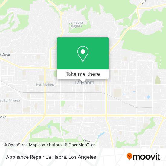 Appliance Repair La Habra map