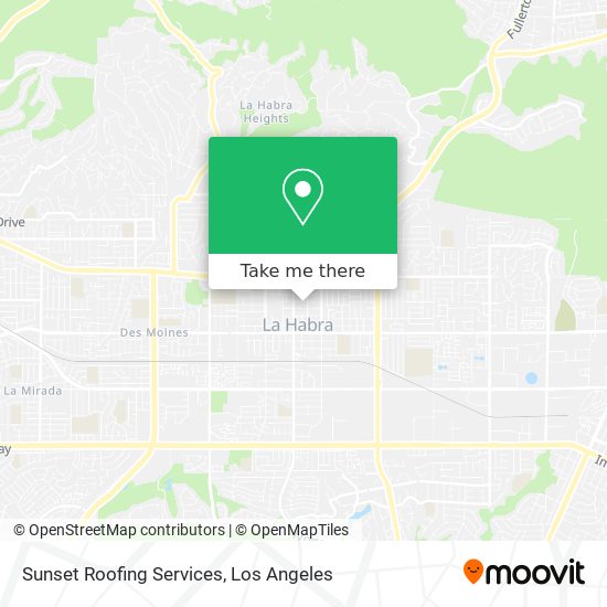 Sunset Roofing Services map