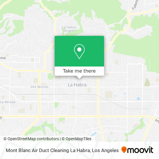 Mont Blanc Air Duct Cleaning La Habra map