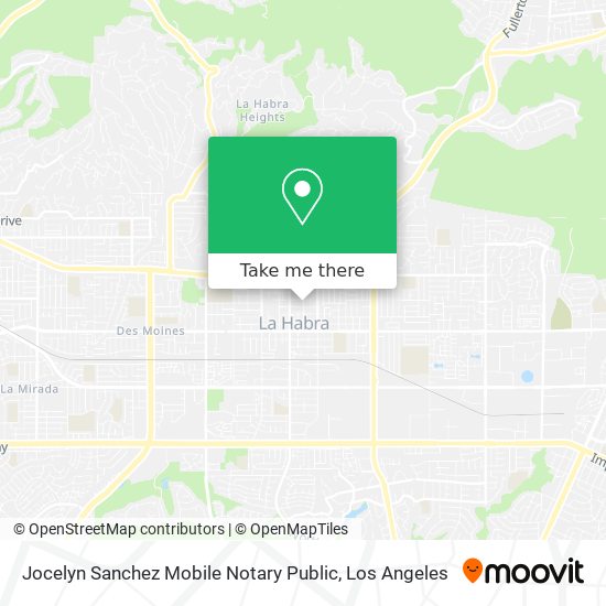 Jocelyn Sanchez Mobile Notary Public map