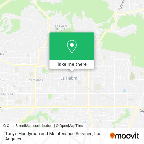 Tony's Handyman and Maintenance Services map