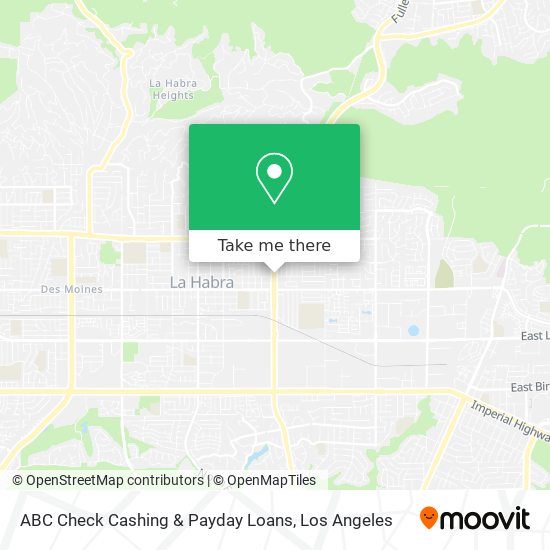 Mapa de ABC Check Cashing & Payday Loans