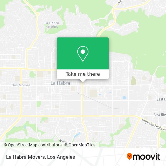 Mapa de La Habra Movers