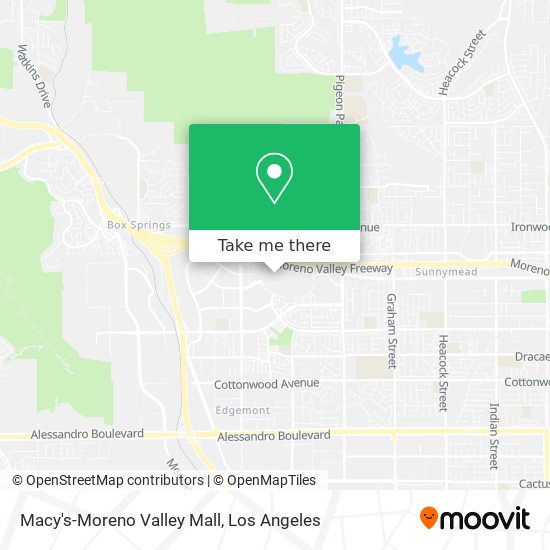 Mapa de Macy's-Moreno Valley Mall