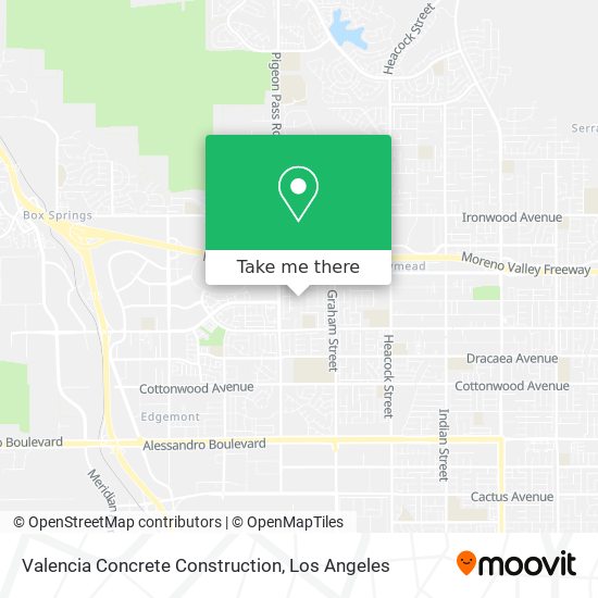 Valencia Concrete Construction map