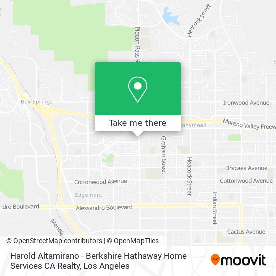 Mapa de Harold Altamirano - Berkshire Hathaway Home Services CA Realty