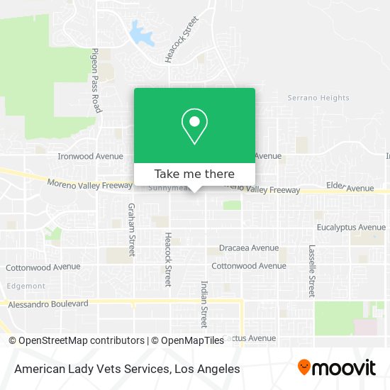 American Lady Vets Services map