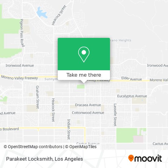 Parakeet Locksmith map