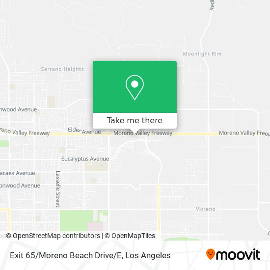 Mapa de Exit 65/Moreno Beach Drive/E