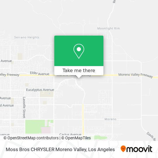 Mapa de Moss Bros CHRYSLER Moreno Valley
