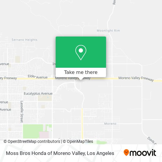 Moss Bros Honda of Moreno Valley map