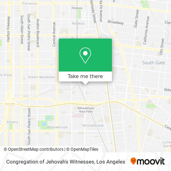 Congregation of Jehovah's Witnesses map