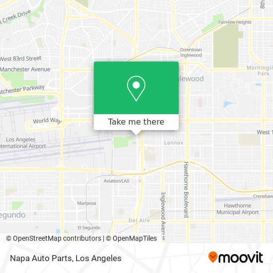 Mapa de Napa Auto Parts