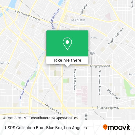 Mapa de USPS Collection Box - Blue Box