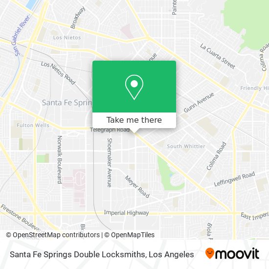 Santa Fe Springs Double Locksmiths map