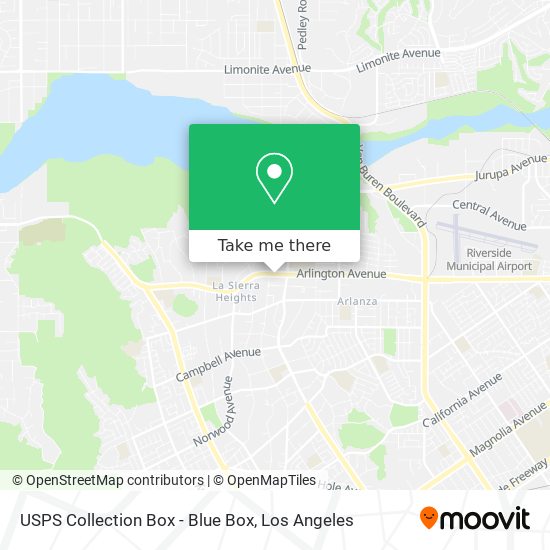 USPS Collection Box - Blue Box map